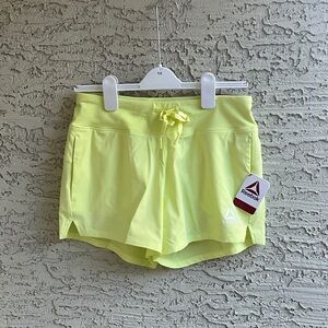 Reebok Women's Bright Yellow Athletic Shorts